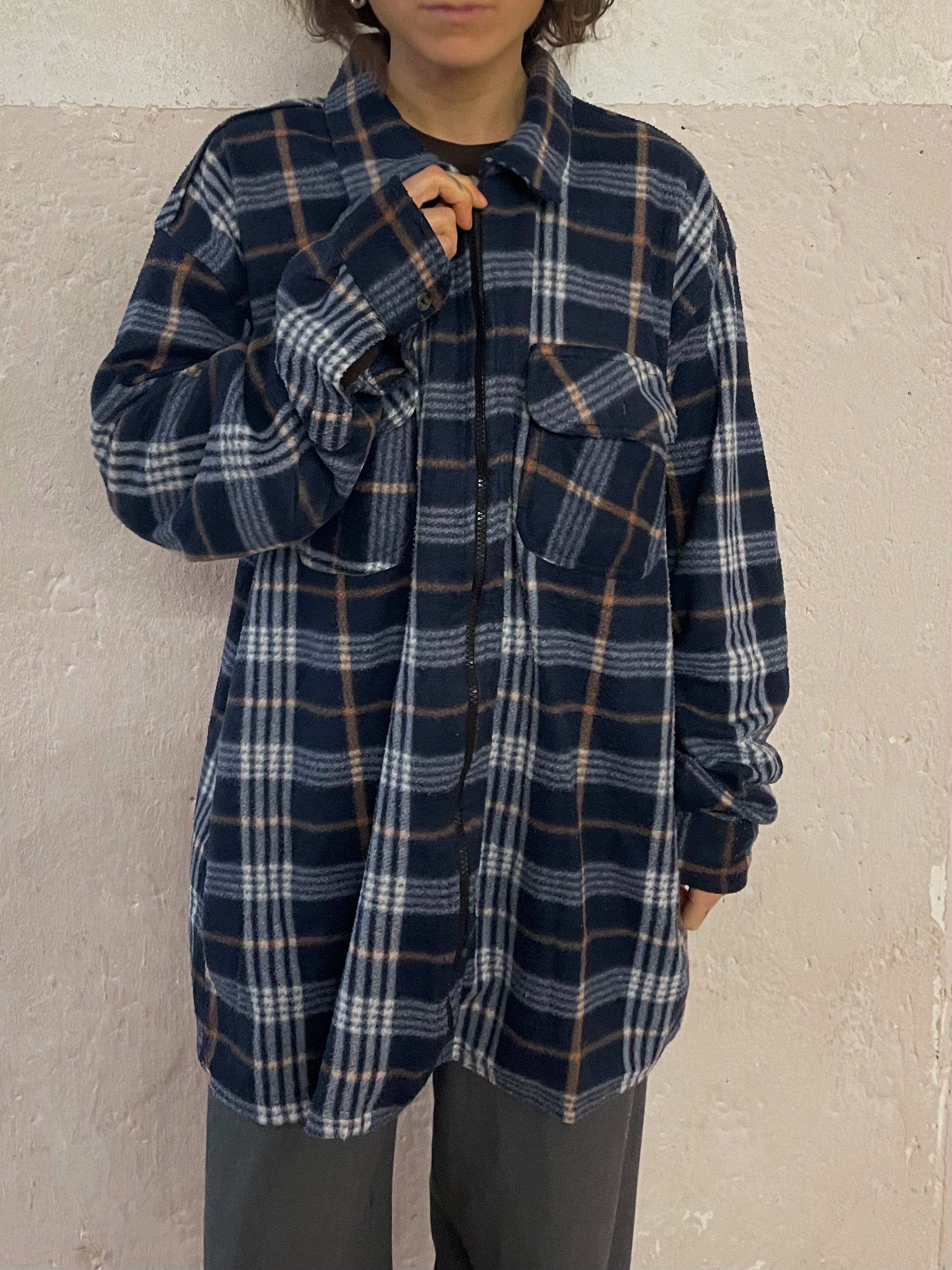 Stoffhemd Oversized Unisex Blue - Kleiderhaufen - Default Title