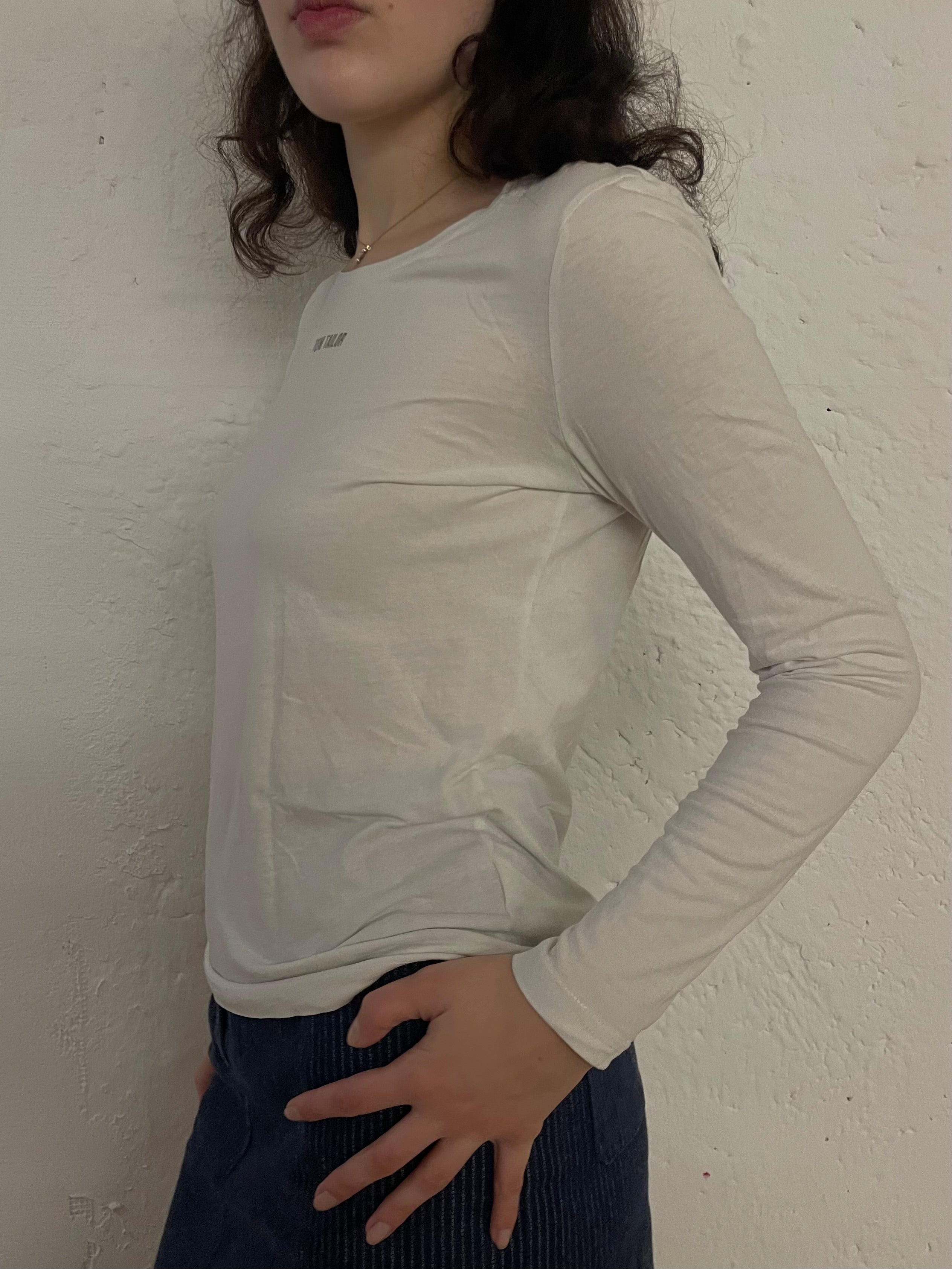 Tom Tailor Slim Fit Longsleeve White – M