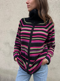 Gestreifte Strickweste - Kleiderhaufen - Default Title