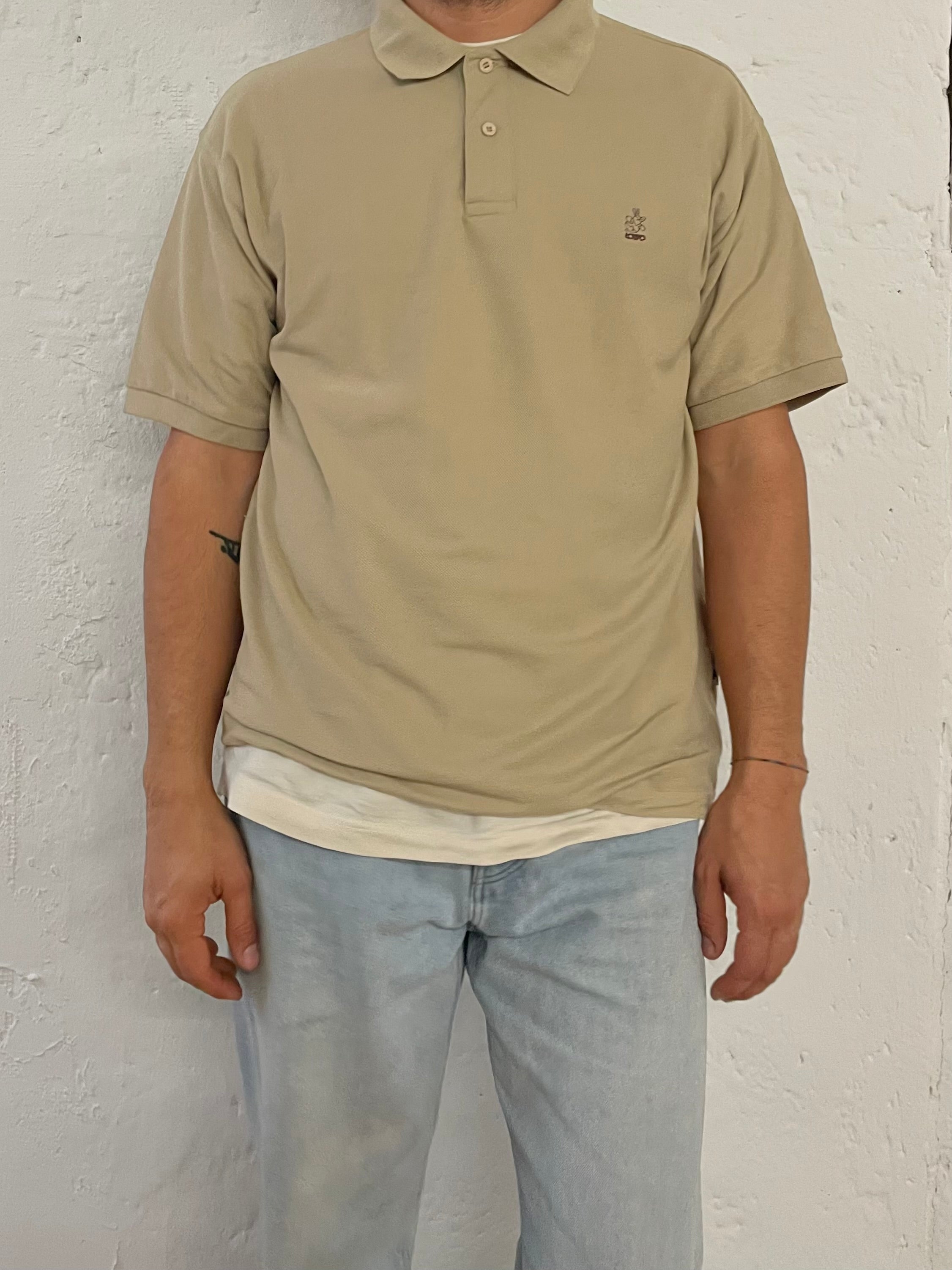 Vintage Lotto Polo Shirt Unisex Cream & Brown – XL