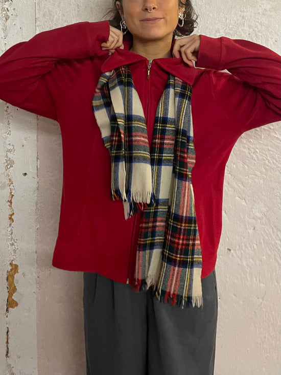 Tommy Hilfiger Fleece Sweater Jacket Unisex Red – L