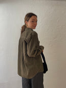 Dunkelbrauenes Cordhemd M - Kleiderhaufen - Default Title