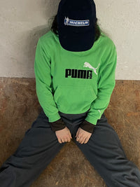 grüner Puma Hoodie S - Kleiderhaufen - Default Title