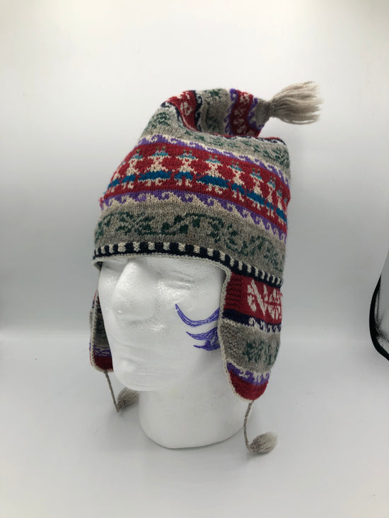 Winter Beanie Pointed Shape with Ear Covers – One Size