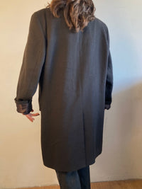 Coat Griffe Noire Brown Wool-Blend Spring Coat Unisex – M/L