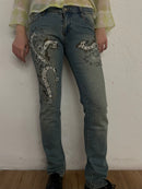 Vintage Jeans Blue F&2 & Glitter Detail – M