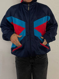 Sports Longsleeve Jacket Blue & Red Unisex – M