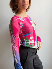 Vintage Custo Barcelona Longsleeve Shirt Pink - S