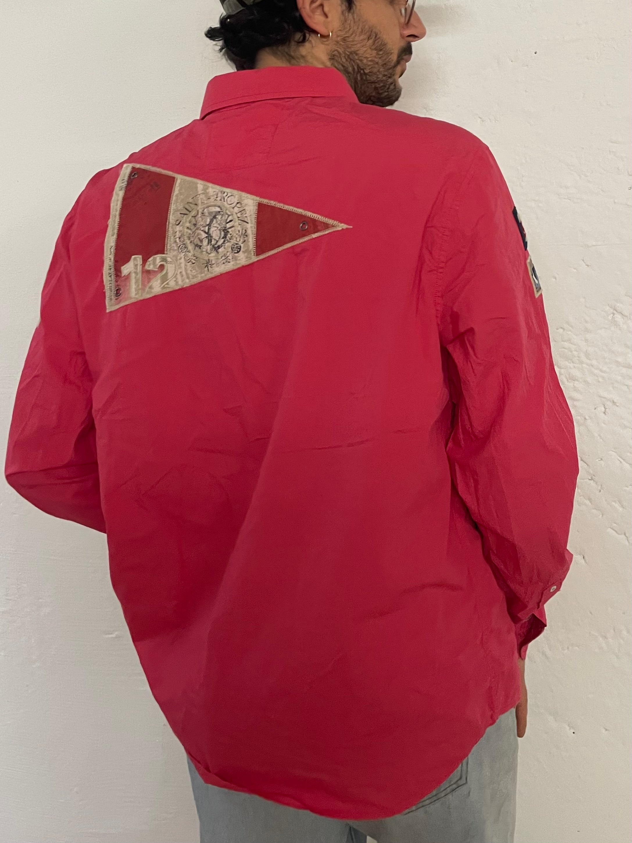 Vintage Kappa Shirt Pink Patch Details Long Sleeve – XXL