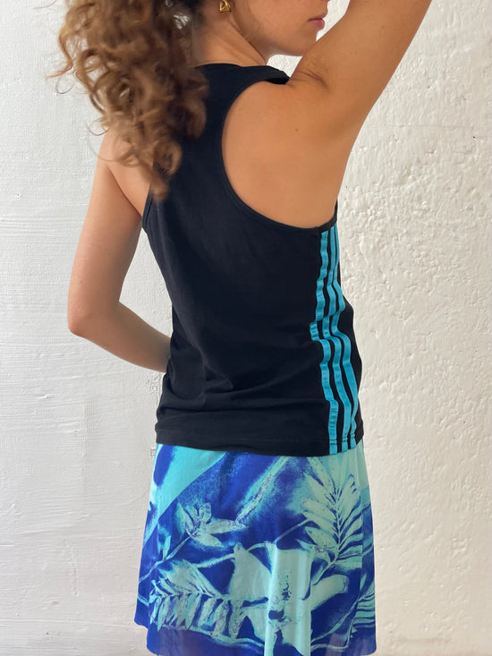Tank Top Adidas Black & Blue Unisex – S