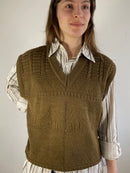 Pullunder Vintage West Germany Brown Wool Blend Knit Unisex Layering – M/L