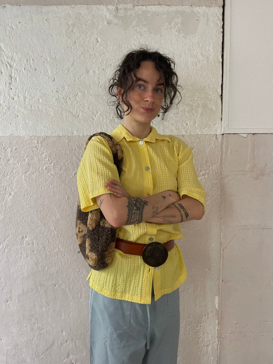 Dottergelbes Hemd Size L