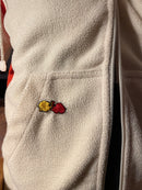 Jacke Creme mit cuten Patch - Kleiderhaufen - Default Title