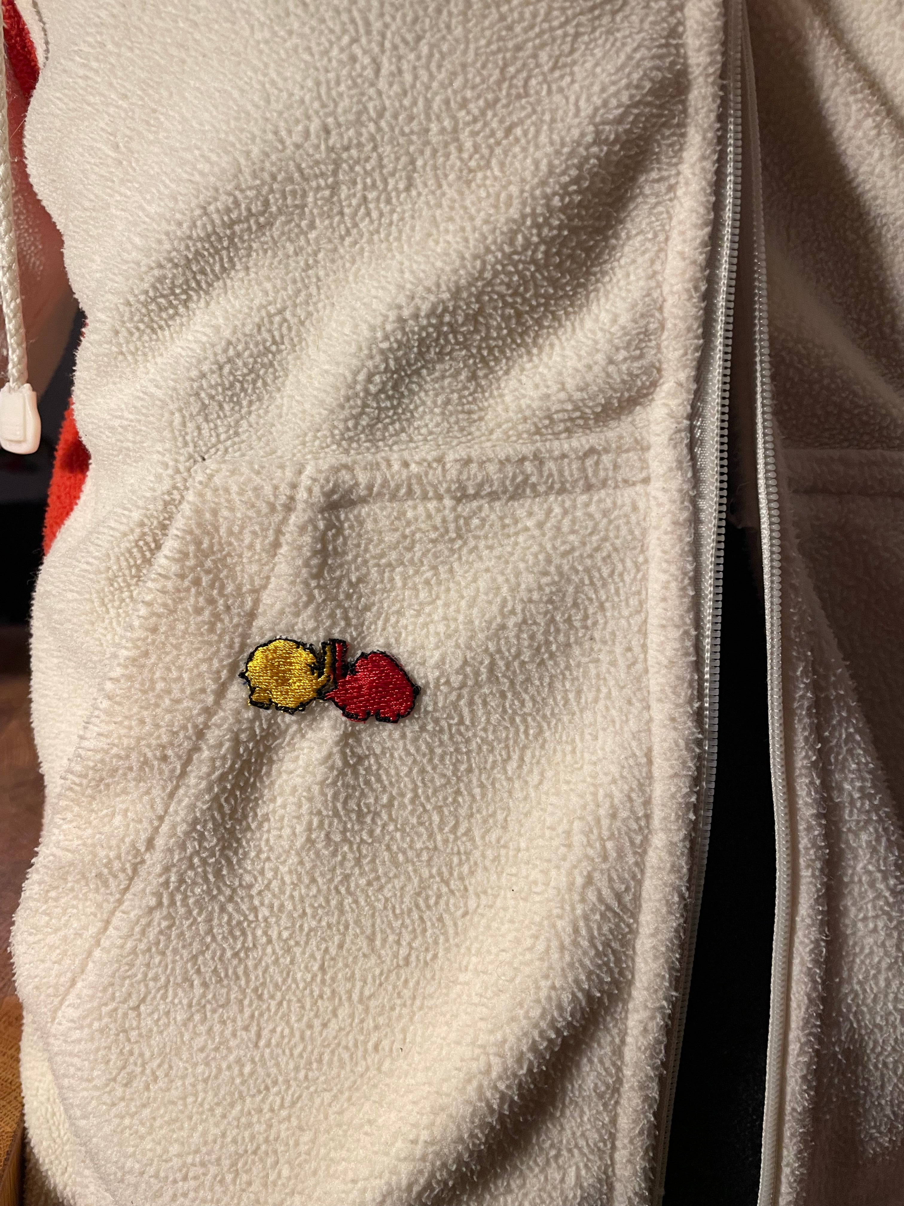 Jacke Creme mit cuten Patch - Kleiderhaufen - Default Title