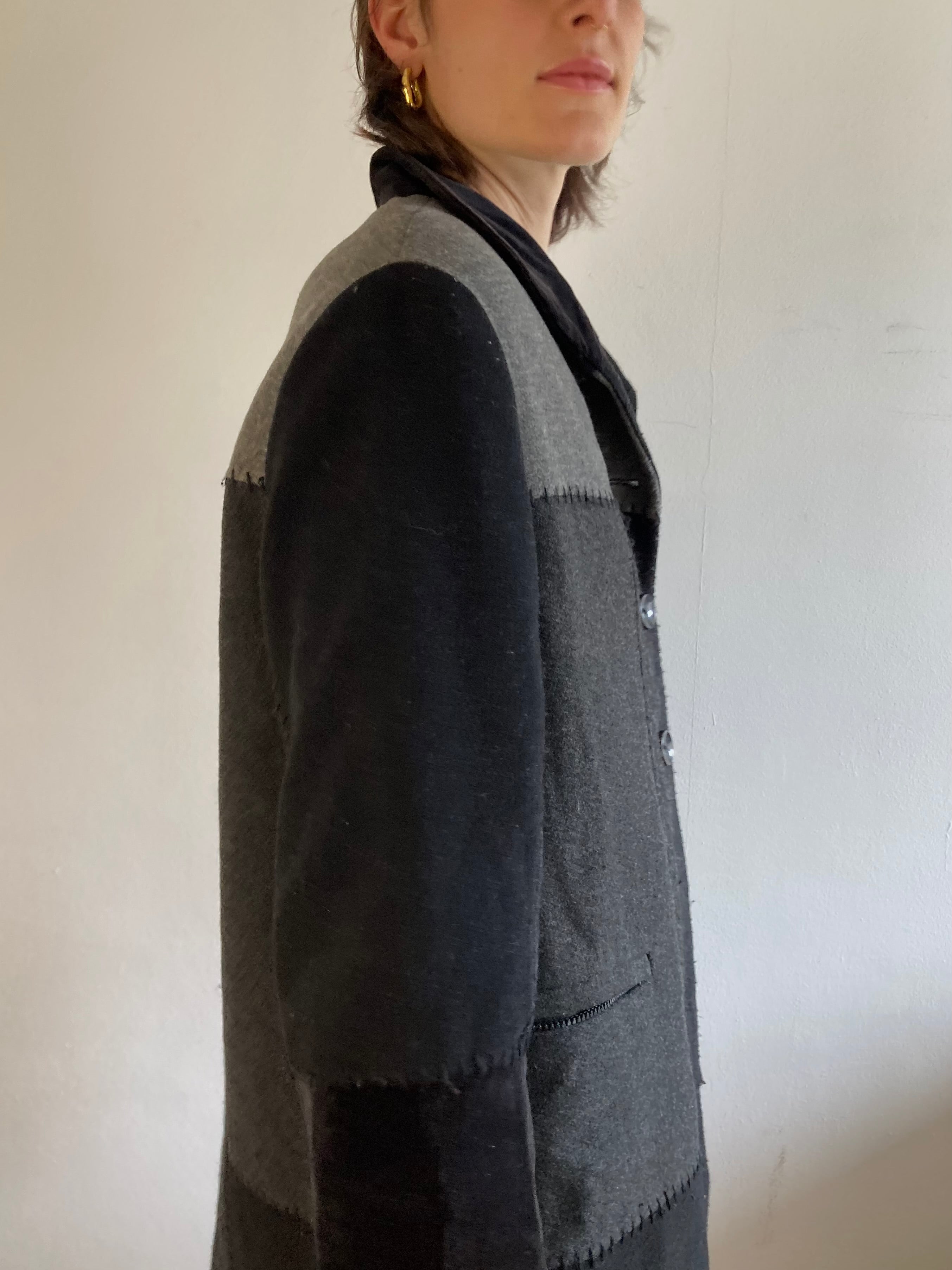 Coat Vintage Patch Christine Laure Wool Blend Women – M/L