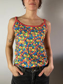 Spaghetti Top Vintage Y2K Smarities Colorful Women – S