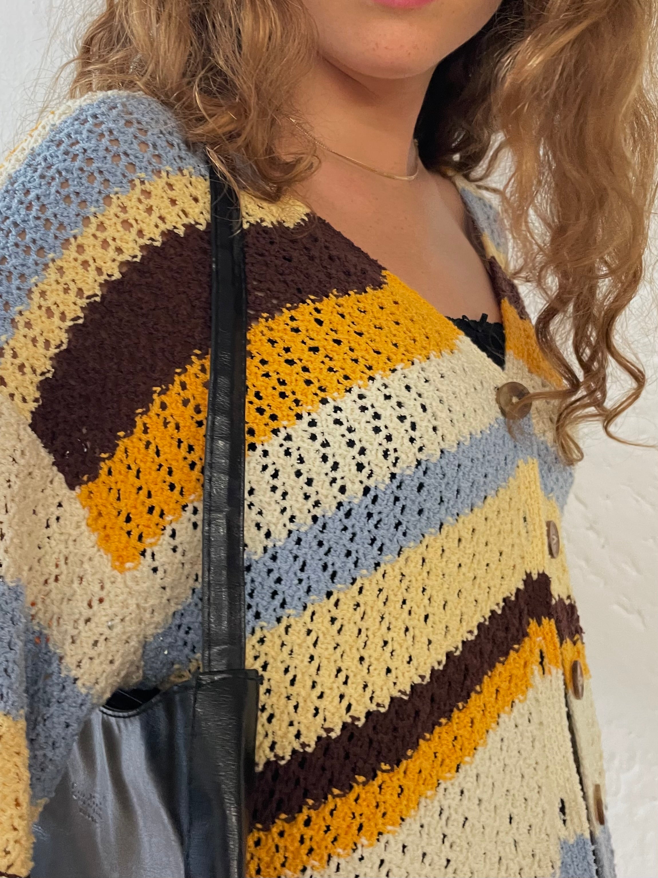 Strickjacke gestreift M