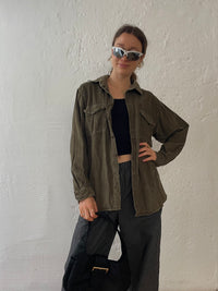 Dunkelbrauenes Cordhemd M - Kleiderhaufen - Default Title