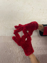 rot funny warm Gloves - Kleiderhaufen - Default Title