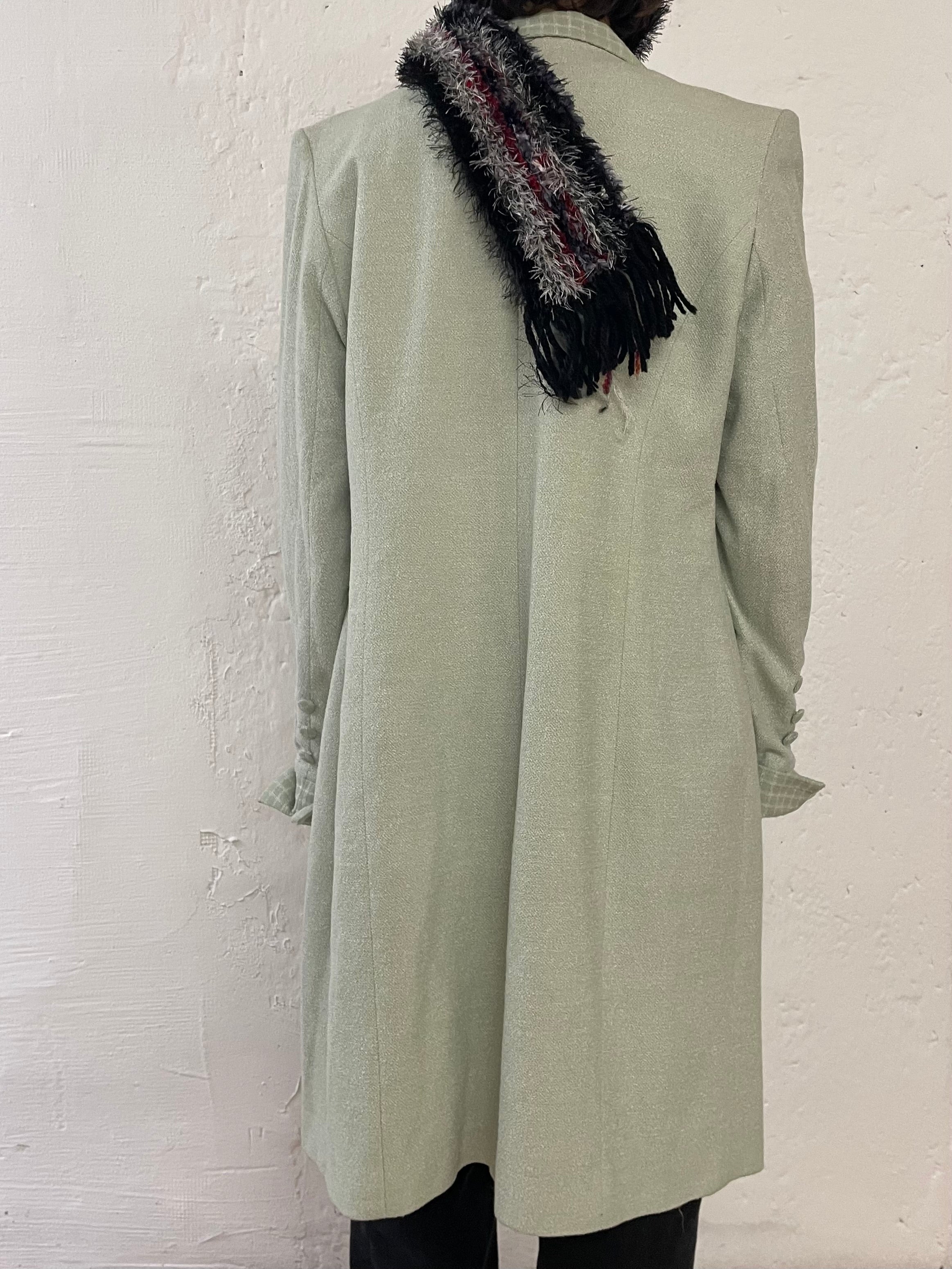 Trench Coat Green Long Mint – Women’s Size M