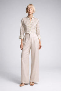 Blouse Shirt with Front Buttons 3/4 Sleeve – S/M