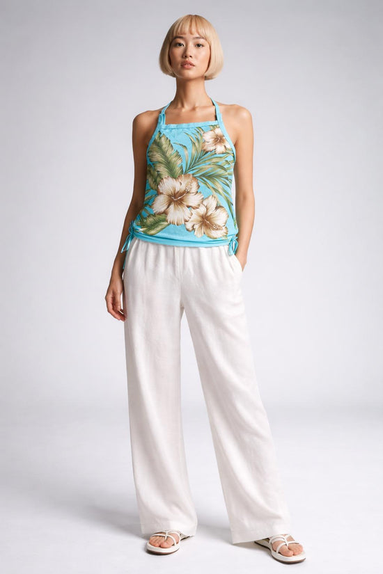 Top Y2K Vintage Made in Korea Floral Rhinestone Detail – M/L