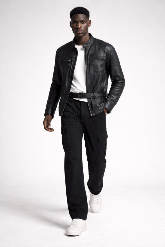 Jacket Flying Eagle Vintage Leather Motorcycle Jacket – XL