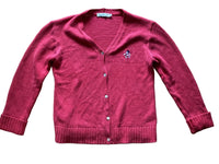 Jacket Vintage Knit Cardigan Long Sleeve Mickey Mouse Patch – M