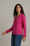 Jacket Vintage Knit Cardigan Long Sleeve Mickey Mouse Patch – M