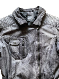 Guess Ledermantel in Grau - Damen Trenchcoat mit Gürtel