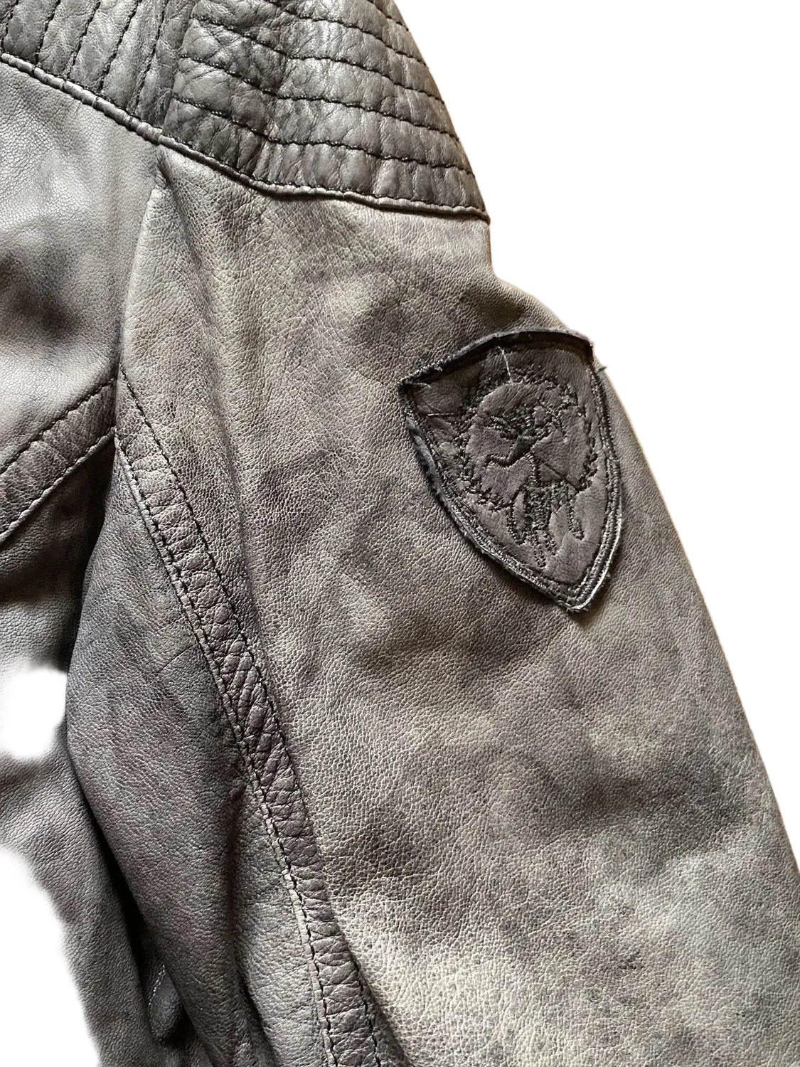 Guess Ledermantel in Grau - Damen Trenchcoat mit Gürtel