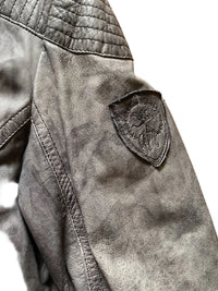 Guess Ledermantel in Grau - Damen Trenchcoat mit Gürtel