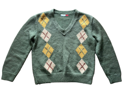 Vintage Knit Sweater Long Sleeve Unisex – M