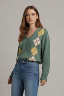 Vintage Knit Sweater Long Sleeve Unisex – M