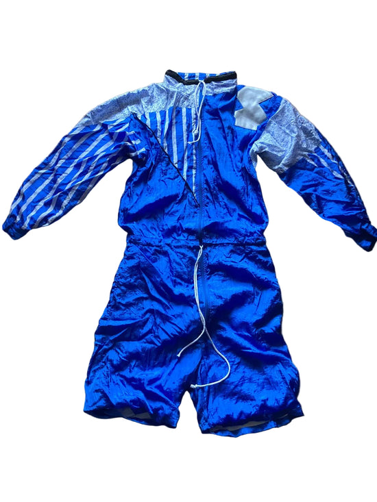 Vintage Tracksuit Blue White Retro Sportswear – M