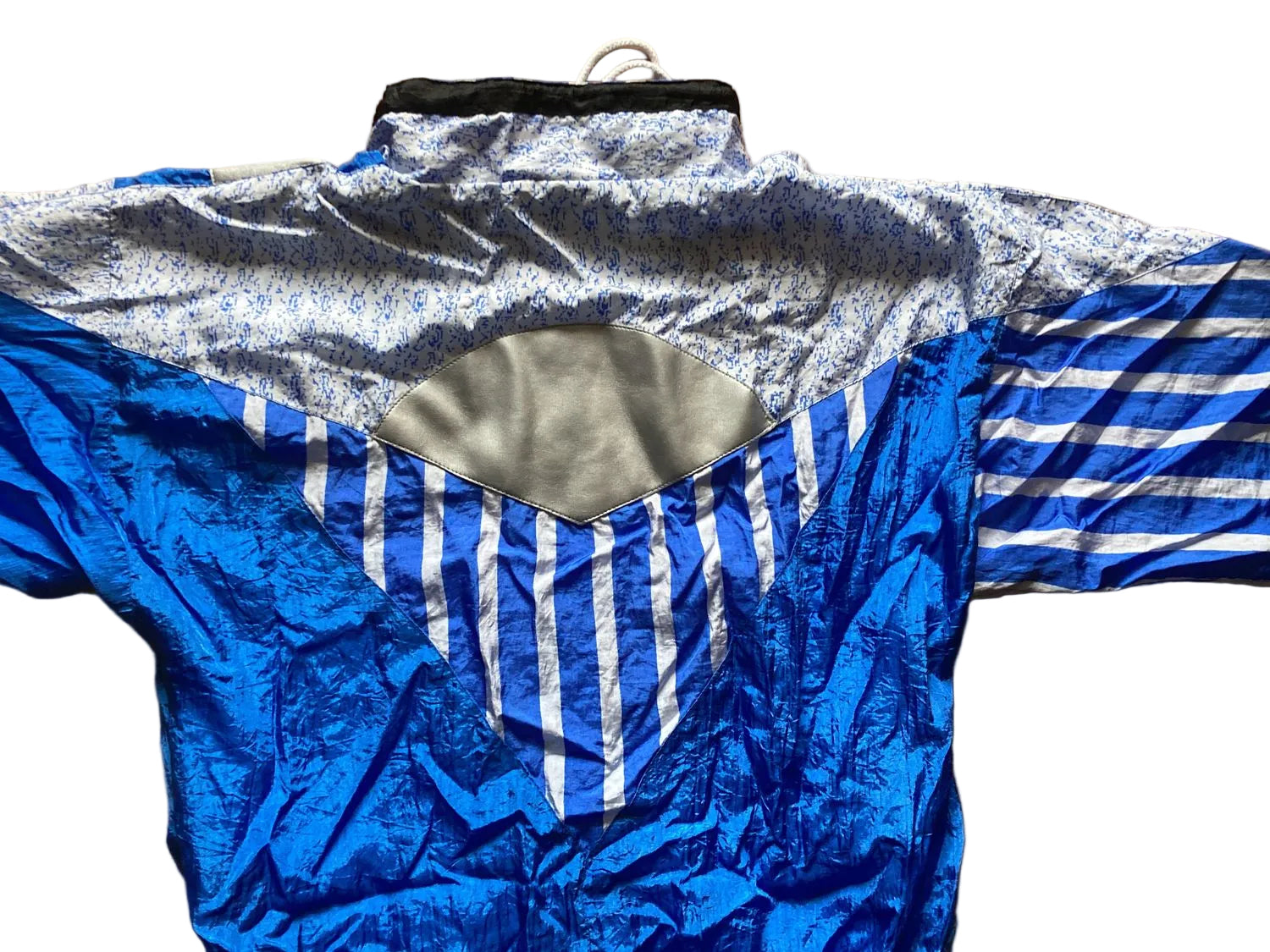 Vintage Tracksuit Blue White Retro Sportswear – M