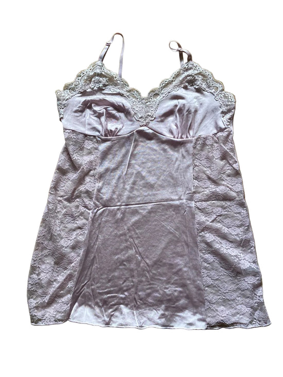 Top Pink Lace Negligé Vintage Spaghetti Strap – S/M