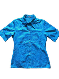 Shirt Summer Classic Gläser Pattern Button Up – S/M