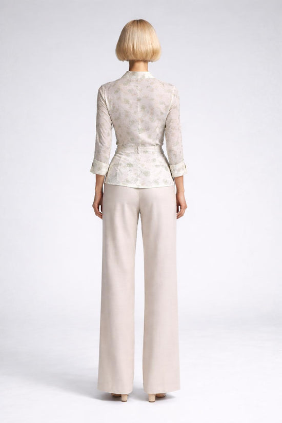 Blouse Shirt with Front Buttons 3/4 Sleeve – S/M