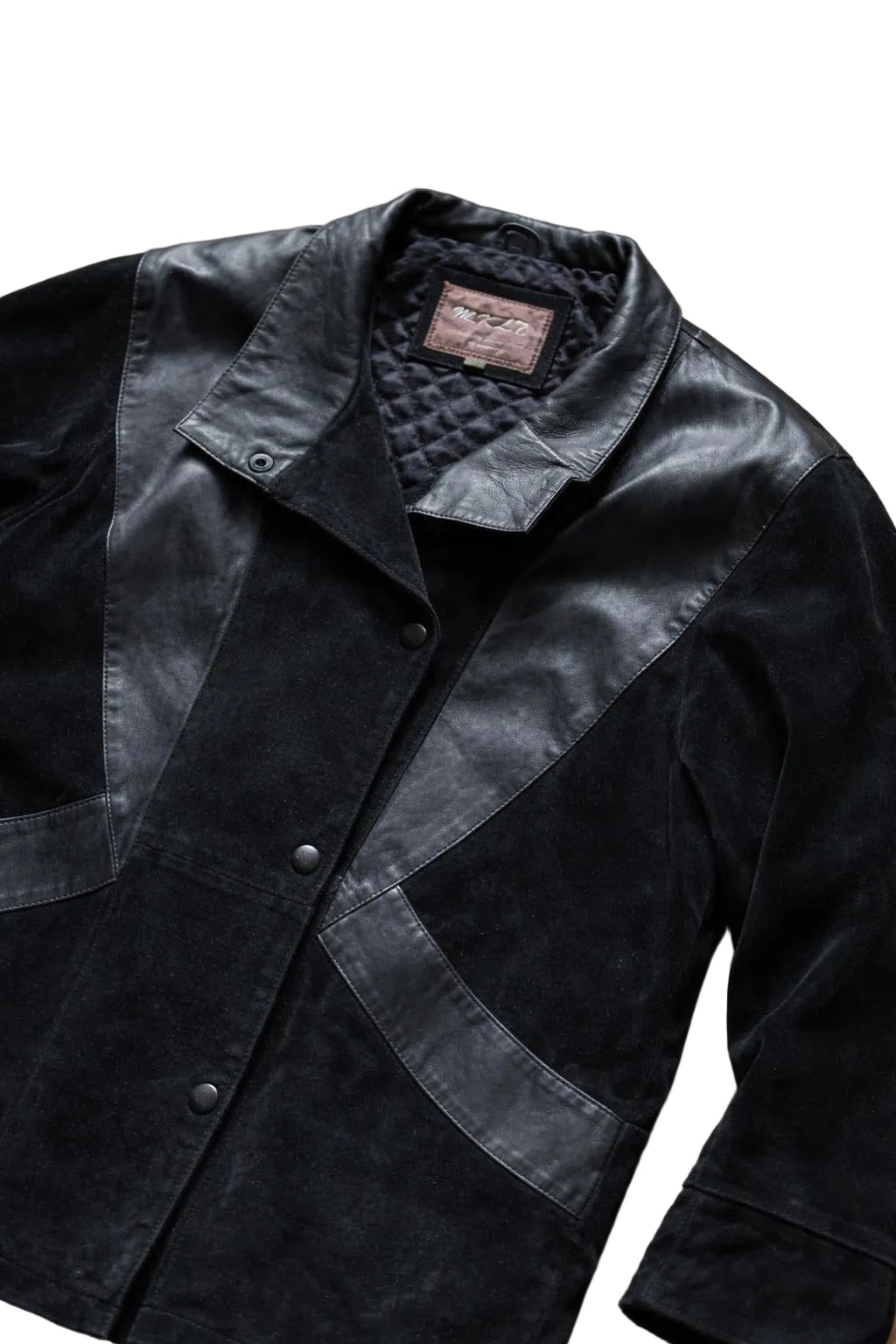 Detail shot of Lederjacke Herren